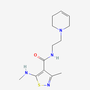 molecular formula C13H20N4OS B7217765 N-[2-(3,6-dihydro-2H-pyridin-1-yl)ethyl]-3-methyl-5-(methylamino)-1,2-thiazole-4-carboxamide 