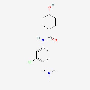 molecular formula C16H23ClN2O2 B7217887 N-[3-chloro-4-[(dimethylamino)methyl]phenyl]-4-hydroxycyclohexane-1-carboxamide 