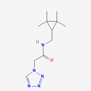 molecular formula C11H19N5O B7218049 N-[(2,2,3,3-tetramethylcyclopropyl)methyl]-2-(tetrazol-1-yl)acetamide 