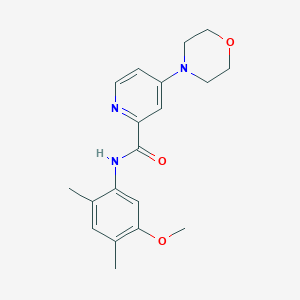 molecular formula C19H23N3O3 B7218104 N-(5-methoxy-2,4-dimethylphenyl)-4-morpholin-4-ylpyridine-2-carboxamide 