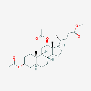 molecular formula C29H46O6 B072182 5beta-Cholanic acid-3alpha,12alpha-diol diacetate,methyl ester CAS No. 1181-44-8