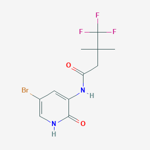 molecular formula C11H12BrF3N2O2 B7218245 N-(5-bromo-2-oxo-1H-pyridin-3-yl)-4,4,4-trifluoro-3,3-dimethylbutanamide 