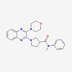 molecular formula C24H27N5O2 B7218863 N-methyl-1-(3-morpholin-4-ylquinoxalin-2-yl)-N-phenylpyrrolidine-3-carboxamide 