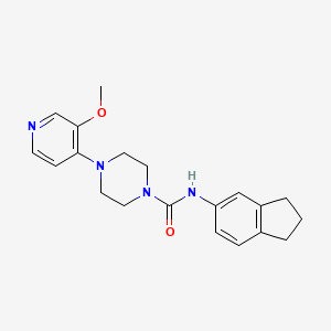 molecular formula C20H24N4O2 B7218914 N-(2,3-dihydro-1H-inden-5-yl)-4-(3-methoxypyridin-4-yl)piperazine-1-carboxamide 