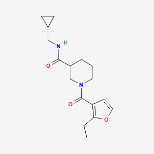molecular formula C17H24N2O3 B7218954 N-(cyclopropylmethyl)-1-(2-ethylfuran-3-carbonyl)piperidine-3-carboxamide 