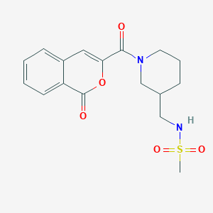 molecular formula C17H20N2O5S B7219092 N-[[1-(1-oxoisochromene-3-carbonyl)piperidin-3-yl]methyl]methanesulfonamide 