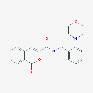 molecular formula C22H22N2O4 B7219098 N-methyl-N-[(2-morpholin-4-ylphenyl)methyl]-1-oxoisochromene-3-carboxamide 