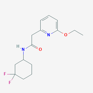 molecular formula C15H20F2N2O2 B7219355 N-(3,3-difluorocyclohexyl)-2-(6-ethoxypyridin-2-yl)acetamide 