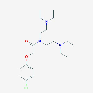 molecular formula C20H34ClN3O2 B072194 Acetamide, N,N-(bis(2-(diethylamino)ethyl))-2-(4-chlorophenoxy)- CAS No. 1170-51-0