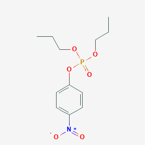 molecular formula C12H18NO6P B072197 Phosphoric acid, dipropyl p-nitrophenyl ester CAS No. 1153-30-6