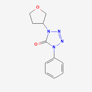 molecular formula C11H12N4O2 B7219865 1-(Oxolan-3-yl)-4-phenyltetrazol-5-one 