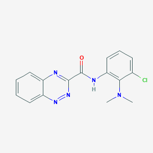 molecular formula C16H14ClN5O B7219941 N-[3-chloro-2-(dimethylamino)phenyl]-1,2,4-benzotriazine-3-carboxamide 