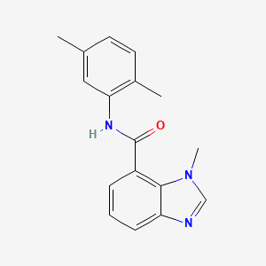 molecular formula C17H17N3O B7219977 N-(2,5-dimethylphenyl)-3-methylbenzimidazole-4-carboxamide 