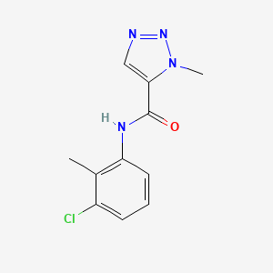 molecular formula C11H11ClN4O B7219995 N-(3-chloro-2-methylphenyl)-3-methyltriazole-4-carboxamide 