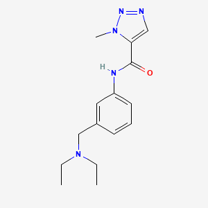molecular formula C15H21N5O B7220068 N-[3-(diethylaminomethyl)phenyl]-3-methyltriazole-4-carboxamide 