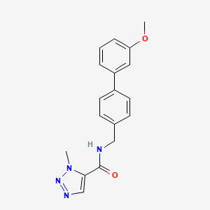 molecular formula C18H18N4O2 B7220194 N-[[4-(3-methoxyphenyl)phenyl]methyl]-3-methyltriazole-4-carboxamide 