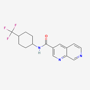 molecular formula C16H16F3N3O B7220484 N-[4-(trifluoromethyl)cyclohexyl]-1,7-naphthyridine-3-carboxamide 