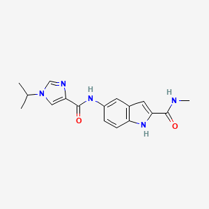 molecular formula C17H19N5O2 B7220674 N-methyl-5-[(1-propan-2-ylimidazole-4-carbonyl)amino]-1H-indole-2-carboxamide 