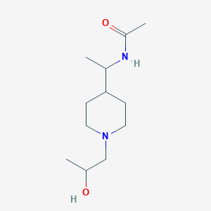 molecular formula C12H24N2O2 B7220828 N-[1-[1-(2-hydroxypropyl)piperidin-4-yl]ethyl]acetamide 