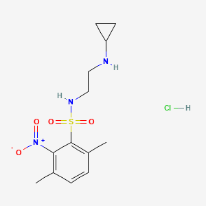 molecular formula C13H20ClN3O4S B7220921 N-[2-(cyclopropylamino)ethyl]-3,6-dimethyl-2-nitrobenzenesulfonamide;hydrochloride 