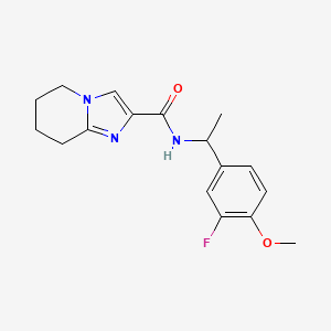 molecular formula C17H20FN3O2 B7220941 N-[1-(3-fluoro-4-methoxyphenyl)ethyl]-5,6,7,8-tetrahydroimidazo[1,2-a]pyridine-2-carboxamide 