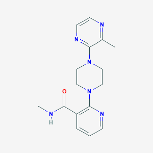 molecular formula C16H20N6O B7221010 N-methyl-2-[4-(3-methylpyrazin-2-yl)piperazin-1-yl]pyridine-3-carboxamide 