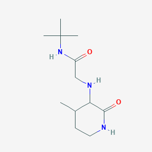 molecular formula C12H23N3O2 B7221064 N-tert-butyl-2-[(4-methyl-2-oxopiperidin-3-yl)amino]acetamide 
