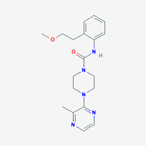 molecular formula C19H25N5O2 B7221195 N-[2-(2-methoxyethyl)phenyl]-4-(3-methylpyrazin-2-yl)piperazine-1-carboxamide 