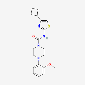 molecular formula C19H24N4O2S B7221273 N-(4-cyclobutyl-1,3-thiazol-2-yl)-4-(2-methoxyphenyl)piperazine-1-carboxamide 