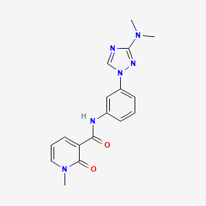 molecular formula C17H18N6O2 B7221454 N-[3-[3-(dimethylamino)-1,2,4-triazol-1-yl]phenyl]-1-methyl-2-oxopyridine-3-carboxamide 