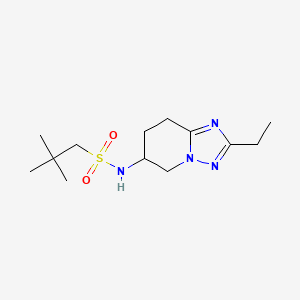 molecular formula C13H24N4O2S B7221525 N-(2-ethyl-5,6,7,8-tetrahydro-[1,2,4]triazolo[1,5-a]pyridin-6-yl)-2,2-dimethylpropane-1-sulfonamide 