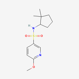 molecular formula C13H20N2O3S B7221539 N-(2,2-dimethylcyclopentyl)-6-methoxypyridine-3-sulfonamide 