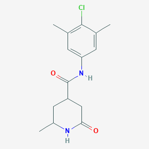 molecular formula C15H19ClN2O2 B7221632 N-(4-chloro-3,5-dimethylphenyl)-2-methyl-6-oxopiperidine-4-carboxamide 