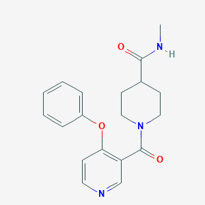 molecular formula C19H21N3O3 B7221669 N-methyl-1-(4-phenoxypyridine-3-carbonyl)piperidine-4-carboxamide 