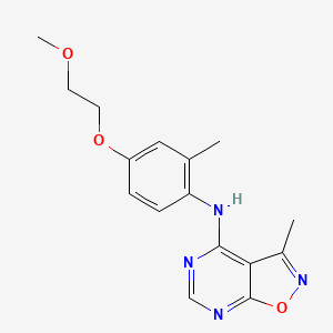molecular formula C16H18N4O3 B7221742 N-[4-(2-methoxyethoxy)-2-methylphenyl]-3-methyl-[1,2]oxazolo[5,4-d]pyrimidin-4-amine 