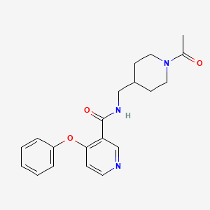 molecular formula C20H23N3O3 B7221745 N-[(1-acetylpiperidin-4-yl)methyl]-4-phenoxypyridine-3-carboxamide 