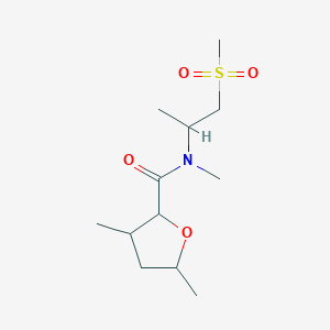 molecular formula C12H23NO4S B7221775 N,3,5-trimethyl-N-(1-methylsulfonylpropan-2-yl)oxolane-2-carboxamide 