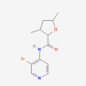 molecular formula C12H15BrN2O2 B7221837 N-(3-bromopyridin-4-yl)-3,5-dimethyloxolane-2-carboxamide 