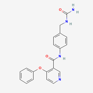 molecular formula C20H18N4O3 B7221852 N-[4-[(carbamoylamino)methyl]phenyl]-4-phenoxypyridine-3-carboxamide 