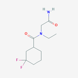 molecular formula C11H18F2N2O2 B7221873 N-(2-amino-2-oxoethyl)-N-ethyl-3,3-difluorocyclohexane-1-carboxamide 