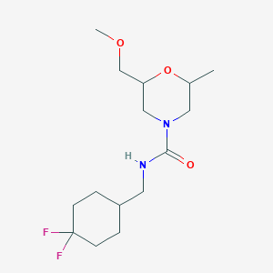molecular formula C15H26F2N2O3 B7221911 N-[(4,4-difluorocyclohexyl)methyl]-2-(methoxymethyl)-6-methylmorpholine-4-carboxamide 