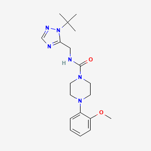 molecular formula C19H28N6O2 B7221952 N-[(2-tert-butyl-1,2,4-triazol-3-yl)methyl]-4-(2-methoxyphenyl)piperazine-1-carboxamide 