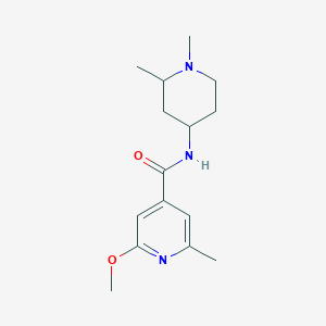 molecular formula C15H23N3O2 B7222131 N-(1,2-dimethylpiperidin-4-yl)-2-methoxy-6-methylpyridine-4-carboxamide 