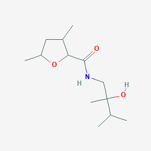 molecular formula C13H25NO3 B7222134 N-(2-hydroxy-2,3-dimethylbutyl)-3,5-dimethyloxolane-2-carboxamide 