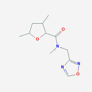 molecular formula C11H17N3O3 B7222146 N,3,5-trimethyl-N-(1,2,4-oxadiazol-3-ylmethyl)oxolane-2-carboxamide 