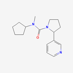 molecular formula C16H23N3O B7222491 N-cyclopentyl-N-methyl-2-pyridin-3-ylpyrrolidine-1-carboxamide 