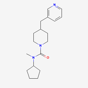 molecular formula C18H27N3O B7222545 N-cyclopentyl-N-methyl-4-(pyridin-3-ylmethyl)piperidine-1-carboxamide 