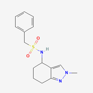 molecular formula C15H19N3O2S B7222585 N-(2-methyl-4,5,6,7-tetrahydroindazol-4-yl)-1-phenylmethanesulfonamide 