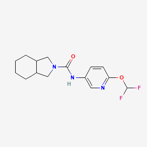 molecular formula C15H19F2N3O2 B7223048 N-[6-(difluoromethoxy)pyridin-3-yl]-1,3,3a,4,5,6,7,7a-octahydroisoindole-2-carboxamide 