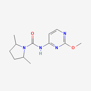 molecular formula C12H18N4O2 B7223050 N-(2-methoxypyrimidin-4-yl)-2,5-dimethylpyrrolidine-1-carboxamide 